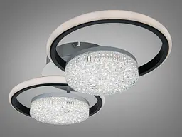 Стильна LED-люстра Diasha 2561WH+BK DIMMER 58W, 3190 lm, 52×25 см з пультом - мініатюра 3