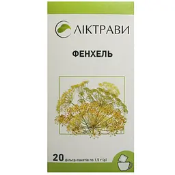 Фенхеля плоды в фильтр-пакетах Ліктрави 30 г (20 пакетиков по 1.5 г)