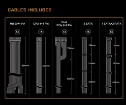 Блок живлення 550W ASRock Challenger CL-550B 120mm, 80+ Bronze, Retail - мініатюра 6