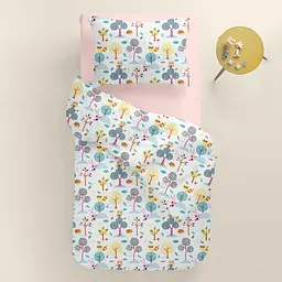 Дитяча постіль Cosas Colorful Forest без простирадла 110х140 см (ForestPlumbagoColor_140_2) - мініатюра 2