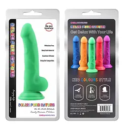 Фалоімітатор Deluxe Pure Nature 21.5 см (зелений) - мініатюра 3
