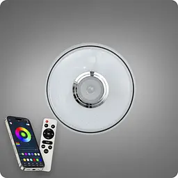 Люстра світлодіодна 517 Dlight RGB з пультом і колонкою 45Вт Білий (02172) - мініатюра 8