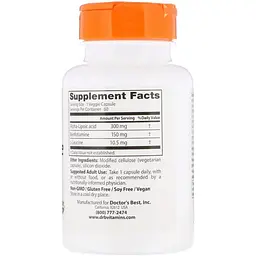 Комплекс Doctor's Best Benfotiamine 150 мг + Alpha-Lipoic Acid 300 мг 60 веганських капсул - мініатюра 2