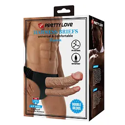Страпон Pretty Love Harness Briefs коричневий - мініатюра 8