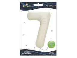 Кулька фольгована цифра PELICAN 40 (100 см) 1 7 молочна