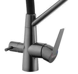 Змішувач для кухні з підключенням до фільтра Kroner KRP Edelstahl Klassisch - PVD03817BLK (CV031898) - мініатюра 5
