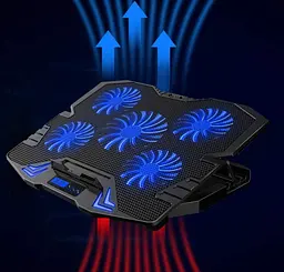 Охолоджувальна підставка для ноутбука 15.6 дюймів Ice Coorel K-5 Led Blue 5xfans - мініатюра 4