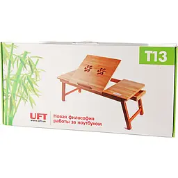 Бамбуковий столик для ноутбука UFT T13 з подвійною стільницею - мініатюра 9