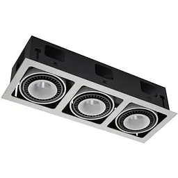 Точковий світильник Skarlat RGL7116-3 3×18W WH+BK 3000K