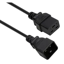 Кабель живлення C19 to C20 1.8m 1.5mm2 copper Vinga (VYPCC19201815CU) - мініатюра 1