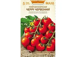 Максі НАСІННЯ УКРАЇНИ Томат Високорослий ЧЕРРІ ЧЕРВОНИЙ (10 пачок) 1 г