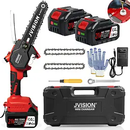 Акумуляторна ланцюгова пилка Jvision DLS-6 акумулятор 21V - мініатюра 2