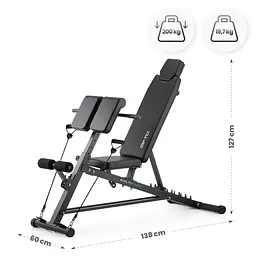Лавка тренувальна Gymtek XL800 з еспандерами та партою Скотта - мініатюра 15