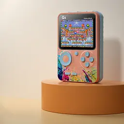 Ігрова ретро приставка 3" LCD 500 ігор з джойстиком UKC G5 Game Box 9214 рожева - мініатюра 9