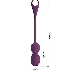 Вагінальні кульки Pretty love Elvira dark Purple, 12 vibration functions Mobile APP Long-distance Co PRETTY LOVE BI-210212HP-2 100022 - мініатюра 3