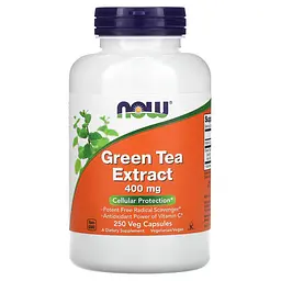 Екстракт Зеленого Чаю з Вітаміном С Green Tea Extract 400 мг - 250 вег. капсул