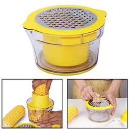 Терка з контейнером Corn Stripper з насадкою для очищення качанів кукурудзи - мініатюра 5