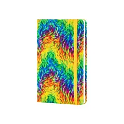 Книга записна Optima Rainbow А5, тверда текстильна обкладинка, гумка, блок у клітинку (O27190-01)