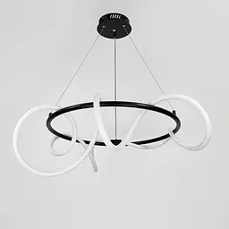 Кільцева чорна люстра з гнучкою LED стрічкою Ø105 см (кільце 80 см) | Арт. Y 410-800 BK | Line F - мініатюра 4