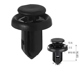Кліпса Кліпса підкрилок бампер Acura Honda (91506S9A003) чорні (C955)