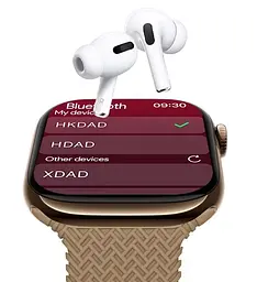 Годинник розумний смарт No Brand HK10 Pro Max Бежевий (2863897027) - мініатюра 3