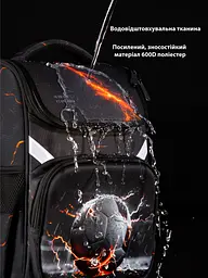 Ортопедичний шкільний рюкзак (ранець) School Standard 6 в 1 для хлопчика 570 гр 14,5 літрів Чорний з помаранчевим - мініатюра 11