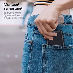 Повербанк 10000mAh Choetech B654 Black 22.5W QC3.0 PD3.0 вбудовані кабелі Type-C та Lightning (43-00147) - мініатюра 10