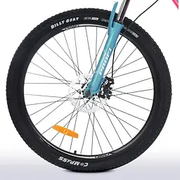 Велосипед "BELLE" PROF1 G26BELLE A26.1 26 д. Алюм.рама 17 ", SHIMANO 21SP, алюм.DB, FW TZ500, малиново-білий - мініатюра 7