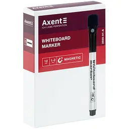 Набір маркерів Axent Whiteboard Magnetic 2555-A 1-2 мм чорний 12 шт. (2555-01-A) - мініатюра 2