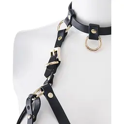 Портупея на груди Lockink Sevanda Queen Chest Harness With Removable Bra - мініатюра 4