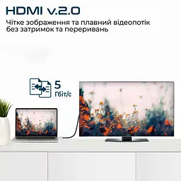 Кабель Promate HDMI-USB Type C V 2.0 2 м (hdlink-60h.grey) - мініатюра 6