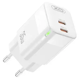 Зарядний пристрій із підсвіткою XO CE07 Dual PD 35 W GaN lamp display fast Charger