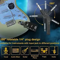 Бездротовий передавач для електрогітари Getaria GWS-8 2.4GHz цифрова гітарна система - мініатюра 4