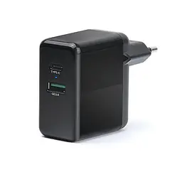 Мережевий зарядний пристрій REAL-EL CH-350 QC3.0 (2USB, 3A) Чорний - мініатюра 6