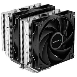 Кулер для процесора DeepCool AG620 чорний/сріблястий алюміній 2x120 мм для Intel 1851/1700/1200/115x/2066/2011 AMD AM5x/AM5