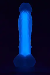 Неоновий фалоімітатор DreamToys Radiant 19 см синій - мініатюра 12