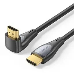 Кабель мультимедійний HDMI M to HDMI M 1.0m 4K60Hz 90° corner black Vention (ALRBF)
