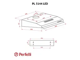 Витяжка Perfelli PL 5144 DARK BR LED - мініатюра 11