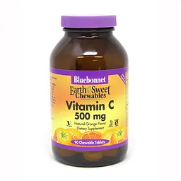 Витамины и минералы Earth Sweet Chewables Vitamin C 500 mg, 90 жевательных таблеток Bluebonnet Nutrition fit0017542