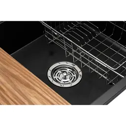 Мийка кухонна GRANADO Royal Artes black shine (+ подрібнювач Algar 1000 + змішувач Ferrol inox + дозатор Redondo inox (ksg1301) - мініатюра 3