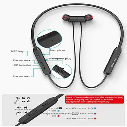 Спортивні Bluetooth навушники YATWIN IPX7 із шийною дужкою - мініатюра 3