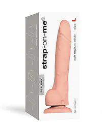 Реалістичний фалоімітатор Strap-On-Me SOFT REALISTIC DILDO Vanilla - Size L - мініатюра 3
