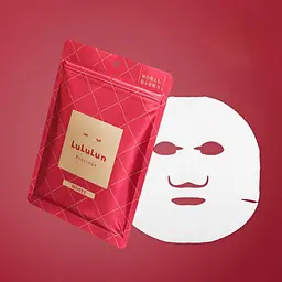 LULULUN Precious Moist Red Face Mask антивікова зволожуюча тканинна маска для обличчя, 7 шт - мініатюра 2