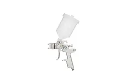Пневматичний фарбопульт HVLP Intertool верхній бак 600 мл x 1.4 мм PT-0103 - мініатюра 3