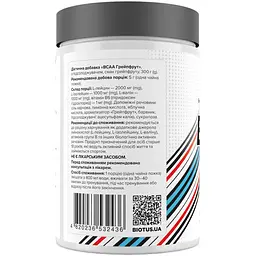 Амінокислоти BCAA Biotus смак грейпфрута 300 г - мініатюра 2