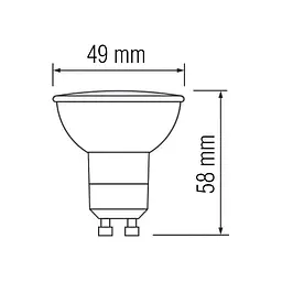 Лампа світлодіодна HOROZ ELECTRIC Plus-6 6W GU10 105° 4200K - мініатюра 4