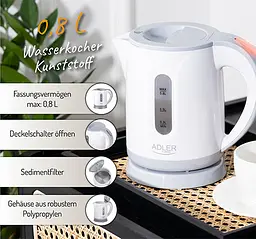 Електрочайник Adler AD 1371 grey 0,8 л - мініатюра 7