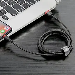 USB кабель Baseus Cafule for Ligtning 1.5A/2m. чорний-червоний CALKLF-C19 - мініатюра 8