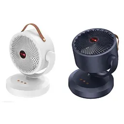Вентилятор акумуляторний Mini fan VU-05 FS-25 LED автообертання Білий - мініатюра 4