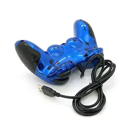 Геймпад джойстик Microkingdom 8700 DoubleShock USB Blue - мініатюра 4